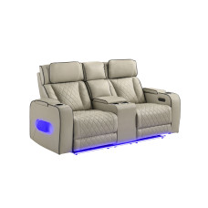 Regal Leather-gel Power Loveseat Cream Regal Leather-gel Power Loveseat Cream